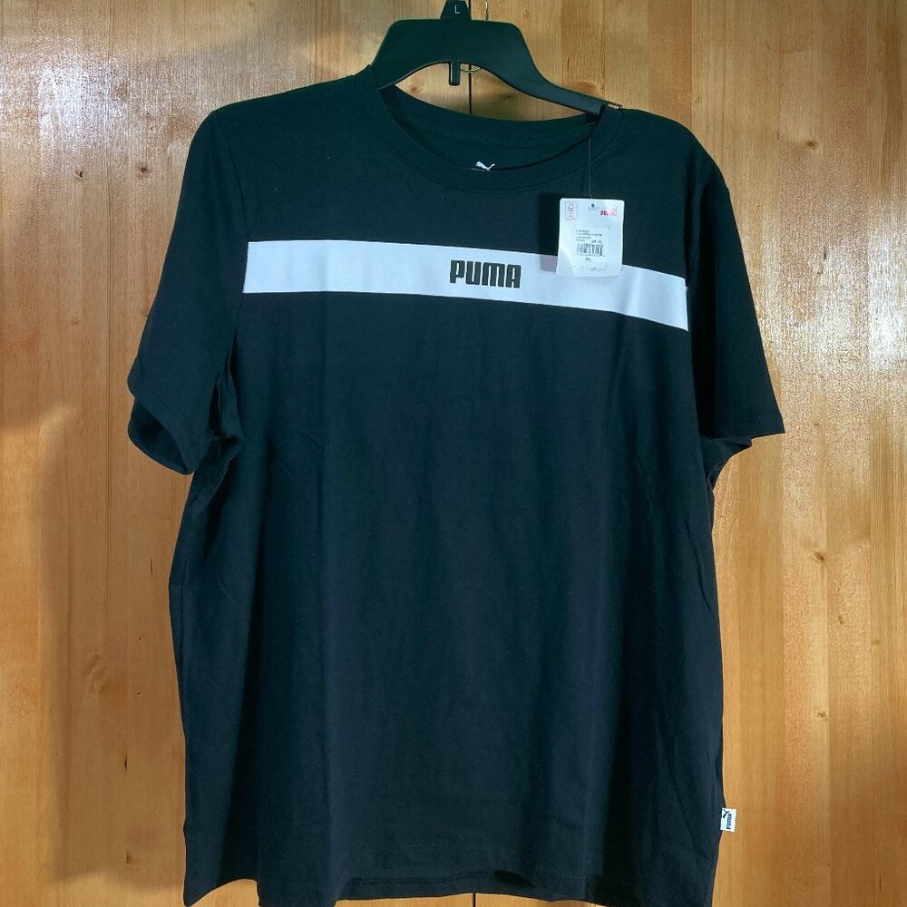 NEW! PUMA UPFRONT XL Extra Large Xtra Large Women T-Shirt Tee Shirt Black